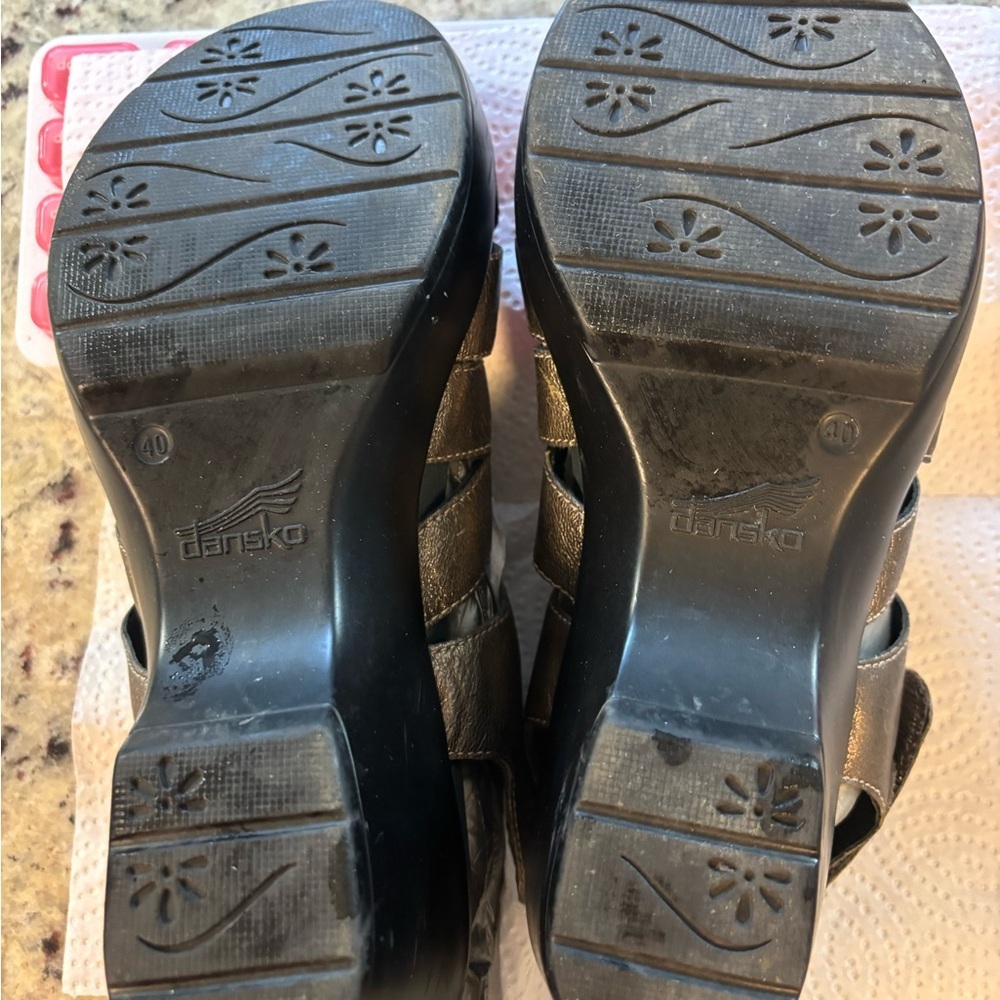 Women’s Dansko Janet sling back clog leather sandal sz 40 9.5 10 comfort ortho - Picture 4 of 6